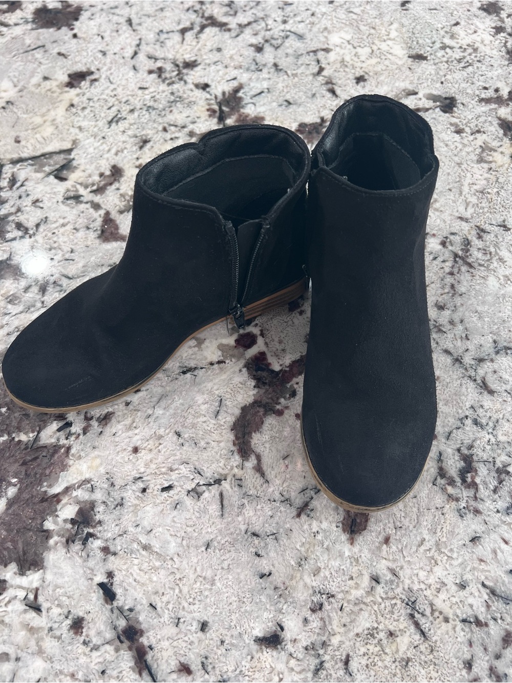 Black Women's Ankle Boots - Classic Zip-Front